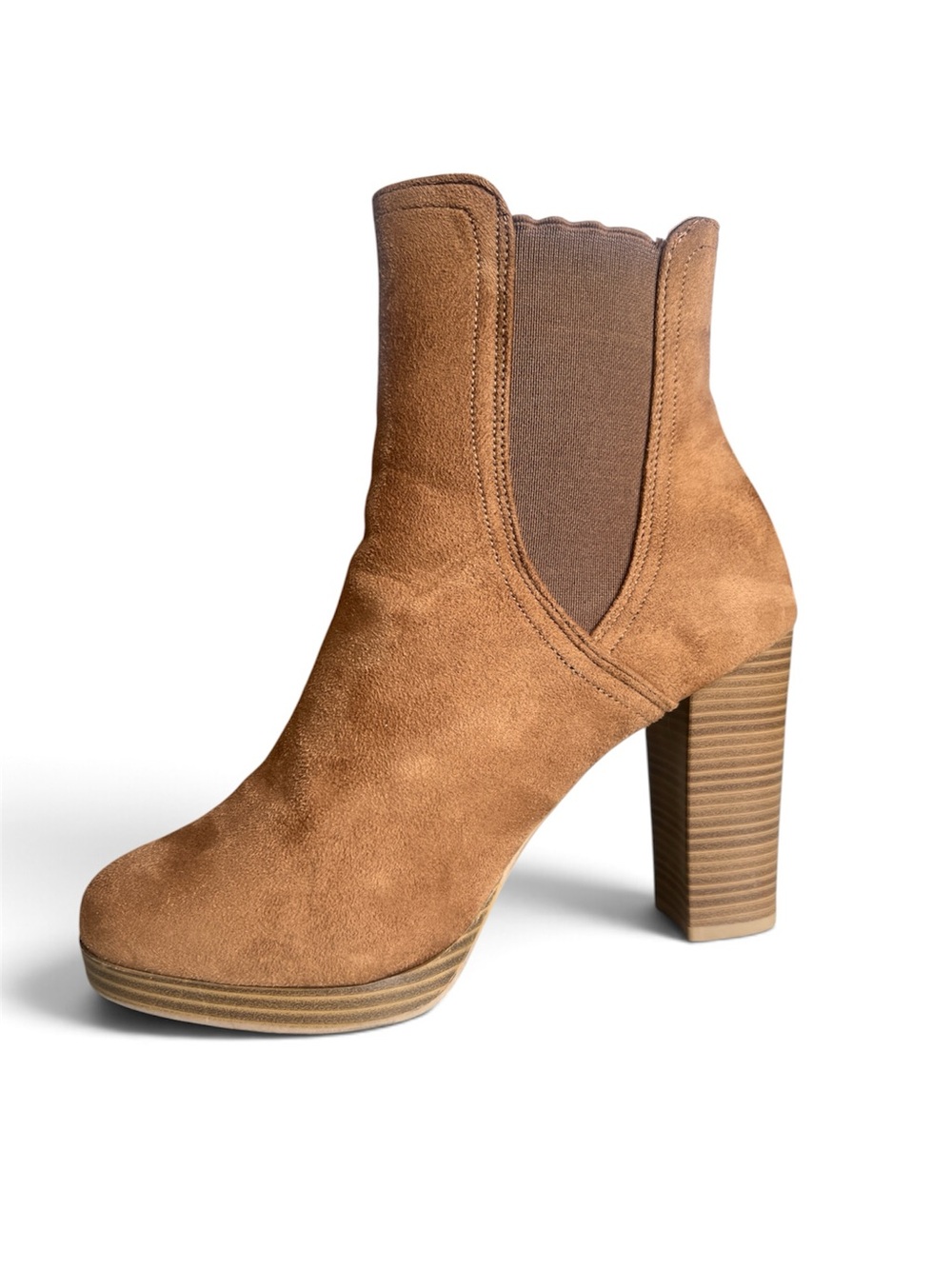 Faux Suede Chunky Block Heel Ankle
Boot (Size 9)